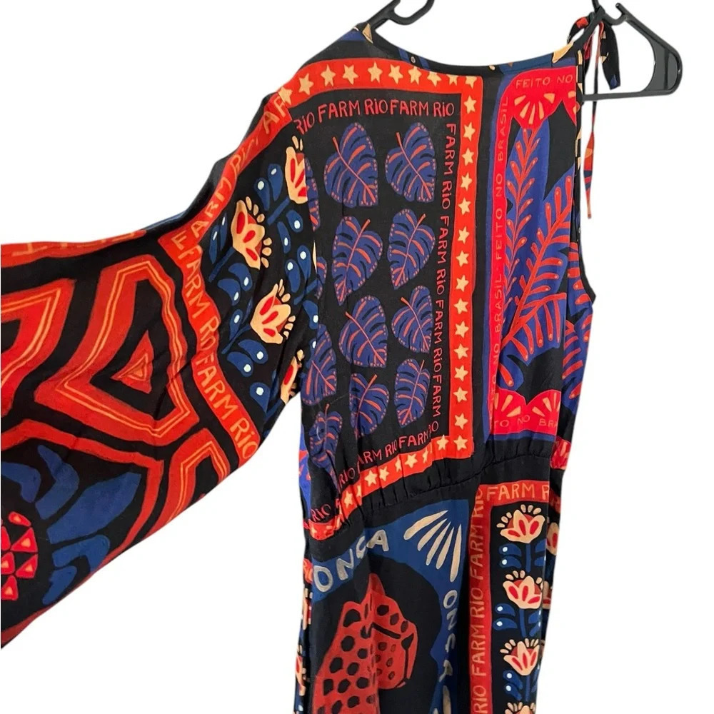Farm Rio Anthropologie NEW One Shoulder Mini Dress - Picture 3 of 9